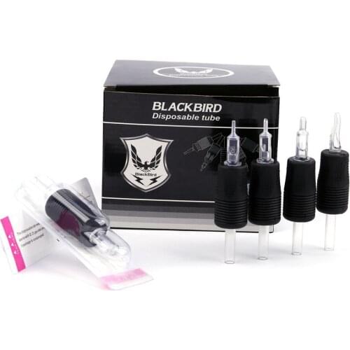 20 PCS 25MM Disposable Black Tubes Soft Silicone Tattoo Grips 5F 7F 9F 11F 13F 15F 17F 5MF 7MF 9MF 11M 15M 17M Plastic Tubes