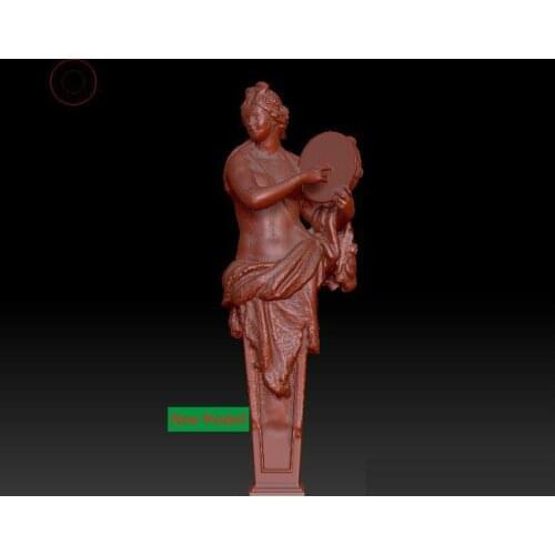 3D model stl format, 3D solid model rotation sculpture for cnc machine Barkiss female priests