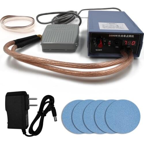 5000W Spot Welding Machine DIY Battery Welding Machine Spot Welder with Treadle Switch Current Adjustable for 18650 Battery