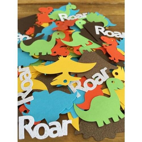 B. Child Birthday Party Theme Decorative Colorful Dinosaur Style Confetti children Mixed Color Packaging Throwing kids Props