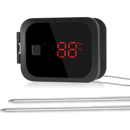 Inkbird Bluetooth Wireless Meat Thermometer LED Display Count-Down Alarm Kitchen Cooking Oven Barbecue Temperature Meter IBT-2X