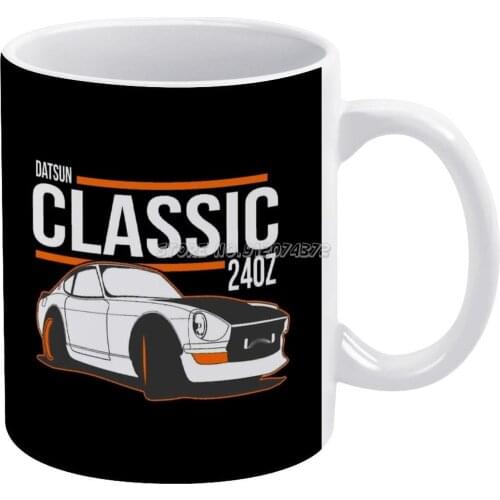 Datsun Nissan 240z Coffee Mugs 330ml Creative Travel Mug and Cup Office Drinkware Mugs Tazza Mojo Cars Datsun 240z Legendary Hot