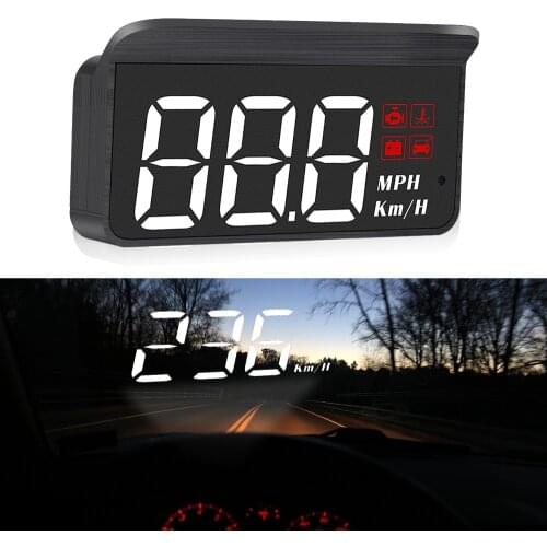LEEPEE Digital Electronic Overspeed ​​​​Warning Windshield Projector Car Head Up Display M3 OBD2 HUD Overspeed Warning