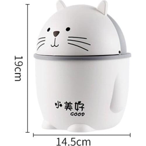 Mini Small Waste Bin Desktop Garbage Basket Home Table Plastic Office Supplies Trash Can Dustbin Sundries Barrel Box Waste Stora