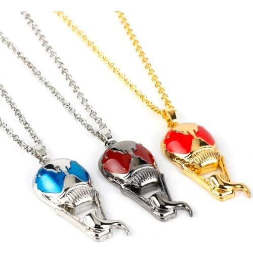 Skull Mask Necklace Men Hip Hop Jewelry Movie Trinket Link Chain Pendants Necklaces Punk Womens Choker Gift