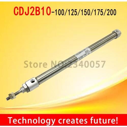 Miniature stainless steel mini cylinder double pneumatic cylinder CDJ2B10-100/125/150/175/200-B 10mm Bore