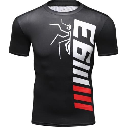 2020 3D print fit short sleeve sports shirt mens thin sports top customize design