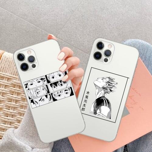 Soft Transparent Phone Case for IPhone 12 11 Pro X XS MAX 6 7 8 Plus XR SE2 Japan Anime Oya Oya Oya Haikyuu Love Volleyball Capa