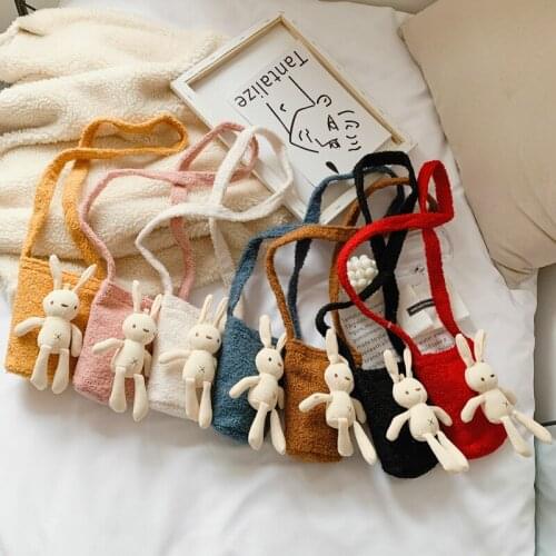 New Baby Girls Mini Plush Bags Cute Wallet Kids Shoulder Crossobdy Bag Money Pouch Children Accessory Coin Purse