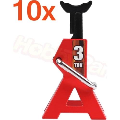 Wholesale 10pcs Mini 3 TON Scale Jack Stands for 1/10 Scale RC Crawler Car Traxxas TRX4 Axial SCX10 Wraith RC4WD D90 Gen7 Gen8