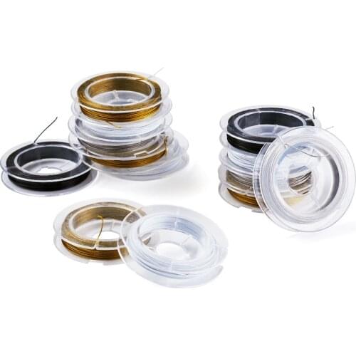 PandaHall 0.45mm 10m/roll Beading Wire Steel Beading Necklace Tiger Tail for Jewelry Making DIY Findings Accessories Mixed Color