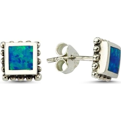 KUTAYDAN Opal Earrings 925 Sterling Silver