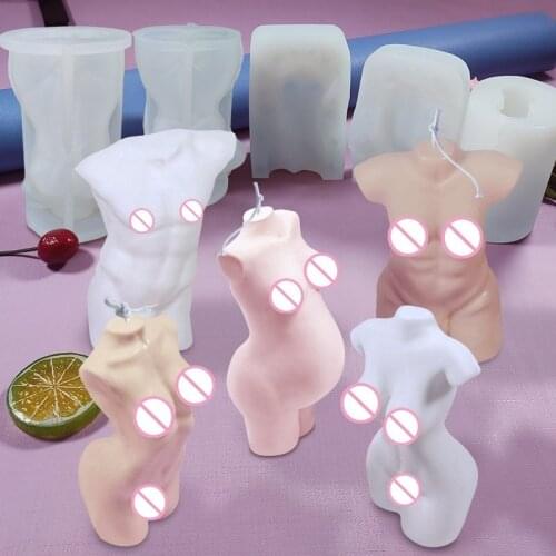 Human Body Silicone Mold Female Body Candle Mold Male Female Human Shape Aromatherapy Plaster Mold Diy