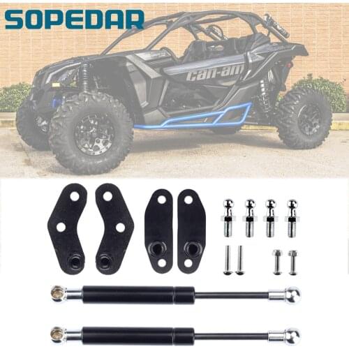 SOPEDAR Billet Aluminum Black Anodized Door Opener Kit Fit For 2017-2020 Can-Am Maverick X3 and X3 Max Front Doors Accessories
