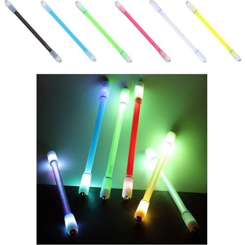 Flash Glow Spinning Rotating Pen with LED Light Play Game for Kids Children Students Toy School Supplies
