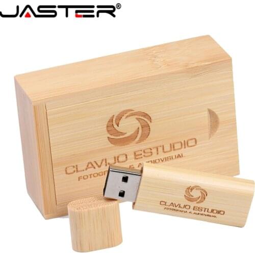 JASTER hot sale usb+box wooden pen drive external storage (free custom logo) USB 2.0 4GB 8GB 16GB 32GB 64GB USB flash drive