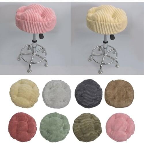 Thicken Warm Round Bar Stool Cover Chair Seat Cushion, Stretchable Fits For 30-40cm / 12-16 Inch Stools