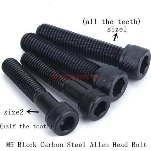 Screws For Laptops Drywall Parafusos M5 12.9 Grade Black Carbon Steel Half Thread Cap Cup Allen Head Bolt Hexagon Socket Screw