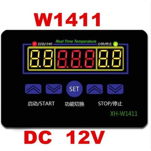 XH-W1411 W1411 AC110-220V Digital Temperature Controller three windows display multi-function temperature control switch DC12V