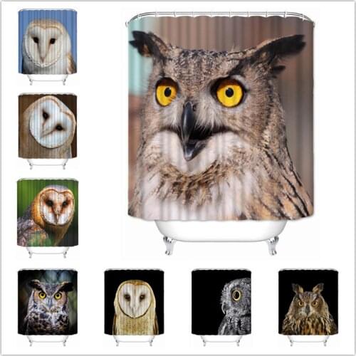 Musife Custom High Quality owl Shower Curtain Waterproof Bathroom Polyester Fabric Bathroom Curtain