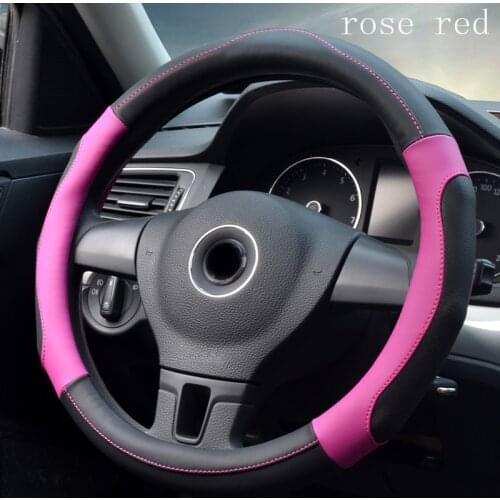 Car interior protection accessory car Steering Wheel Cover fashion Multi-color Breathable comfort Micro Fiber Leather 36/38/40cm