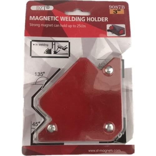 1pc Magnetic Welding Positioner Steel 25LB Holder Soldering Locator Multi-Angle 45/90/135 degrees Red Arrow Triangle Welder Tool