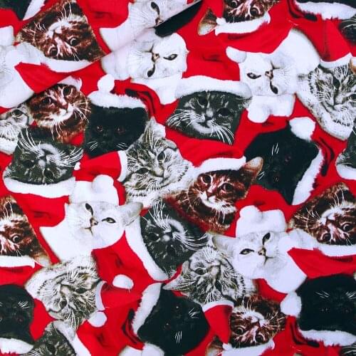 140cmx100cm Cotton Woven Fabric - Animal - Lovely cats