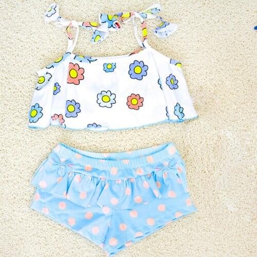 2021 New Fashion 0-5 Years Old Childrens Swimwear Female Baby Skirt Split Childrens Seaside Vacation Swimwear