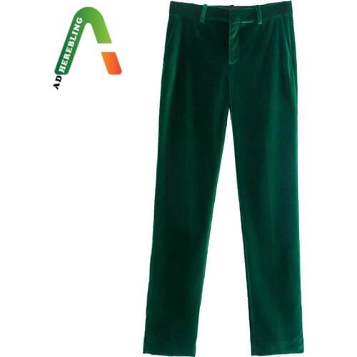 Adherebling Women's Velvet Trousers