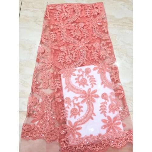 African Lace Fabric Embroidered Nigerian Sequin Lace Fabric 2021 High-quality French Lace Fabric Wedding D38251
