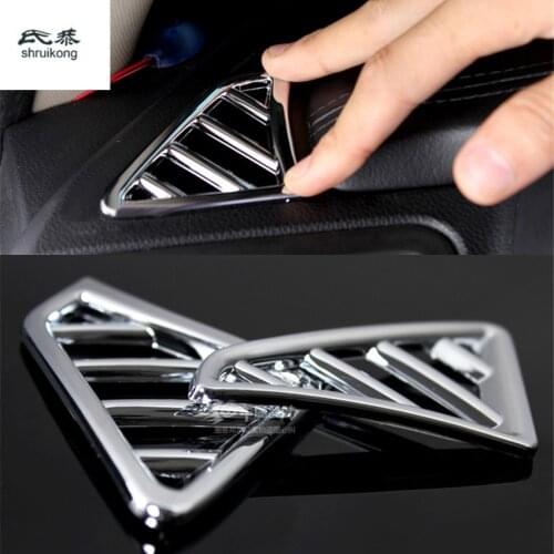 2pcs/lot ABS car stickers of air conditioning outlet sequins dedicated interior trim changes for 2012-2016 KIA K2 RIO MK3