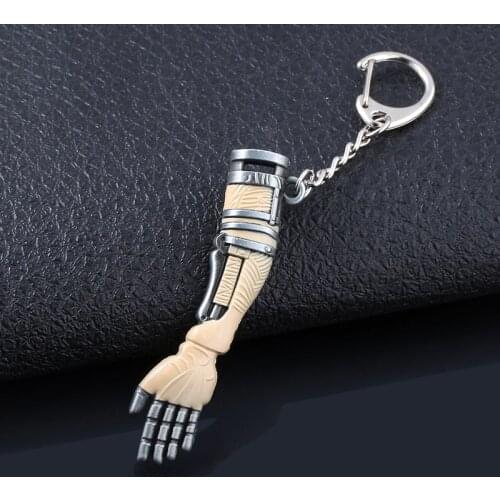 Game SEKIRO Shadows Die Twice Wolf Shinobi Prosthetic Hand Arm Alloy Keychain key Chain Keyring Keyfob Key Chains Accessories