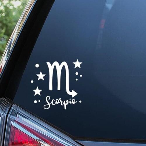 Black/Sliver Astrology - Scorpio Zodiac Stickers Window Decal Vinyl Car Decals Decorative Car Decoration S210