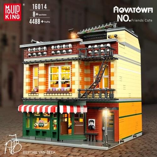 Kids Educational Toys Streetview Building Blocks The MOC Central Perk With Led Light Assembly Bricks Christmas Gift for Children