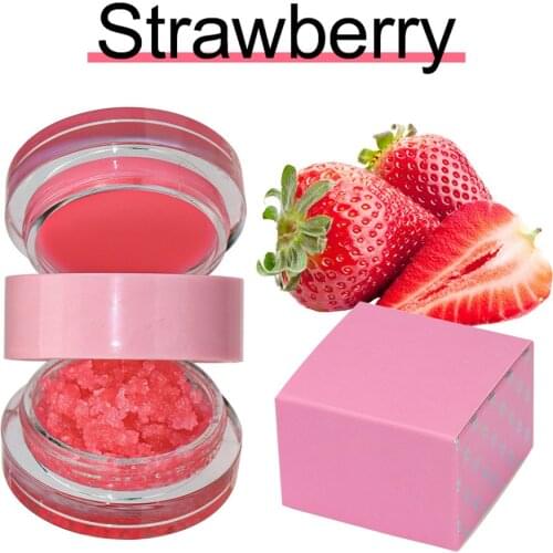 5Color Double-sided Lip Mask Lip Care Scrub Private Label Wholesale Fruit Lip Balm Sphere Moisturizer Cute Makeup Chapstick Bulk