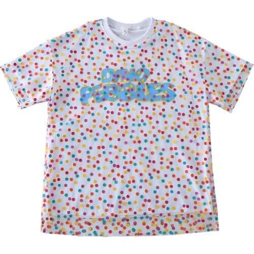 Polka Dot T Shirt Girls Short Dress Summer Fashion Tulle Korean Cute Girls Dress Boutique Outfits Robe Children Dress BW50DR