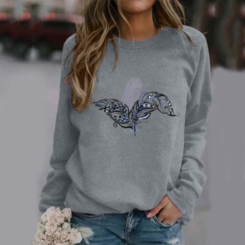 Harajuku Oversized T-shirt Women Floral Print Vintage Clothes Long-sleeved T Shirts Casual Pullover Shirts Футболка Оверсайз