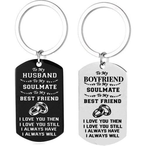 Small Love Gift For Girlfriend Boyfriend Funny Letter Keychain Anniversarie Prezent for Wife Husband Valentines Day Gift