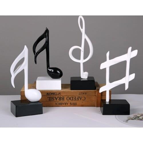 Musical notes resin statue Wine cabinet home decor living room decoration Modern study objects parlor vintage figurines
