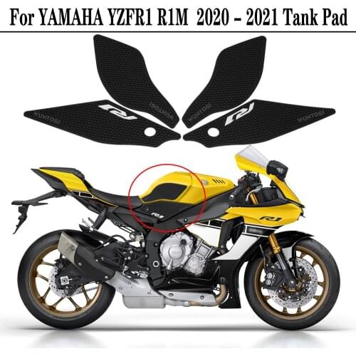 For Yamaha Tank pad YZF R1 R1M YZFR1 moto tank stickers fuel tank pad Knee Grip pad Rubber stickers Non-slip Tank Pad