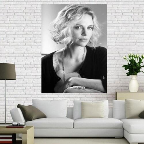 New Arrive Custom Charlize Theron Canvas Silk Poster for Home Decor Custom Print painting Art Picture 1 pcs custom
