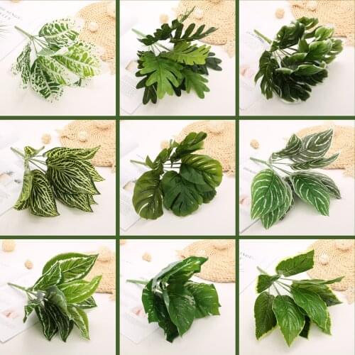 New Artificial Shrubs Creative Decorative Artificial Plant Ferns Simulation Plant Plastic Flower Plant Turtle Leaf Accessories