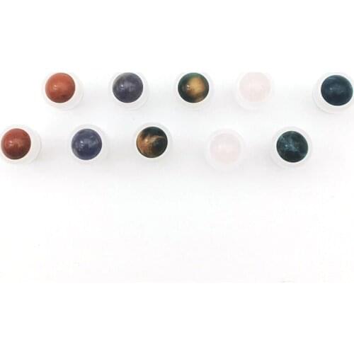 1pcs Natural Gemstone Roller Ball Fit 1ml 2ml 3ml 5ml Perfume Essential Oil Roller On thin Glass Bottles