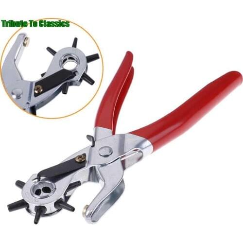 3-in-1 Hand Pliers Leather Tools Household Belt Hole Puncher Tool for Leather Leathercraft Holes Punching Machine 230*95mm