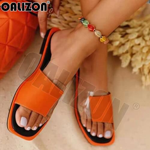 2021 Womens Slippers Summer Female Transparent Patchwork Flats Casual Sandals Ladies Color Matching Outdoor Beach Flat Slides