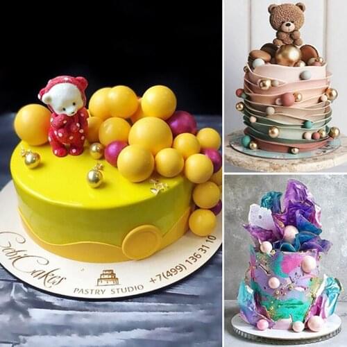 Silicone Cake Model Chocolate Fudge Mold Large Small Multi Size Pearl Ball Shape DIY Baking Kitchen Baking Cake Tool Decoration