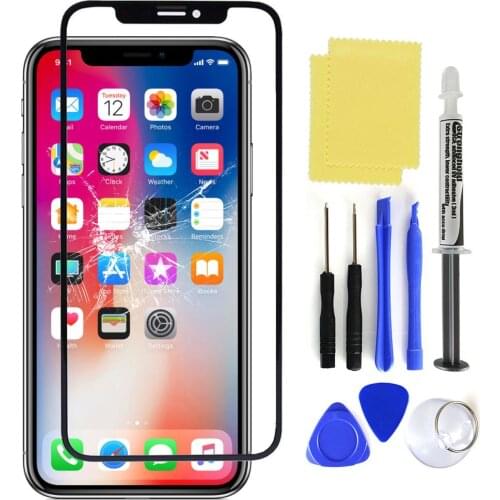 Replacement Front Glass Lens Screen LOCA Glue Kit for iPhone X XR XS 11 Pro Max Front Glass Screen Kit