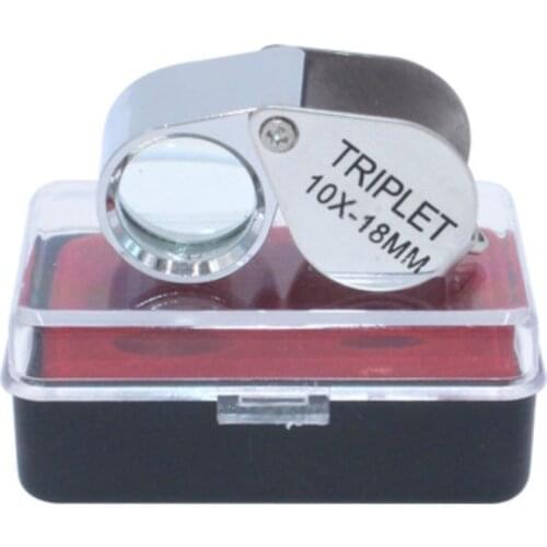 Diamond Magnifying Glass Three Specifications 10x 20x 30x High-Quality Jeweler Foldable Optical Lens