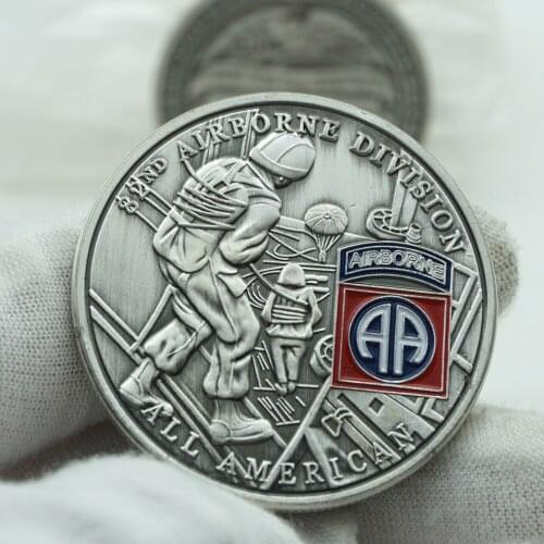 All American 82nd airborne division Commemorative Coin Souvenir Challenge Collectible Coins Collection Art Craft