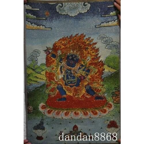 Tibet budismo bordado de seda thangka cabeza de caballo sabiduría rey Buda tangka decoración del hogar